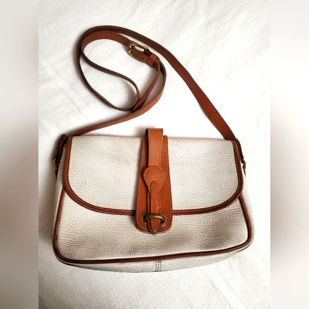 Dooney & Bourke Cream and Brown Crossbody Bag